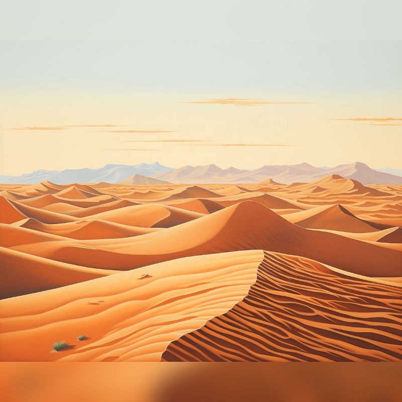 Golden desert dunes under a soft pastel sky β landscape paint by numbers artwork.