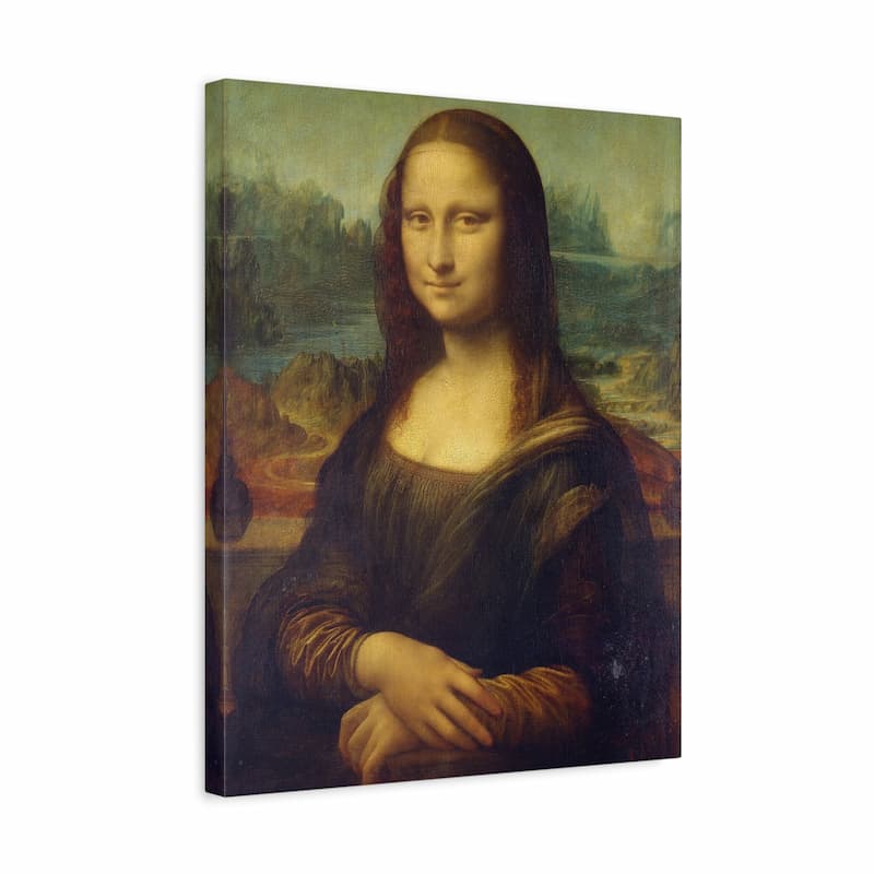 Canvas print of the Mona Lisa on a white background