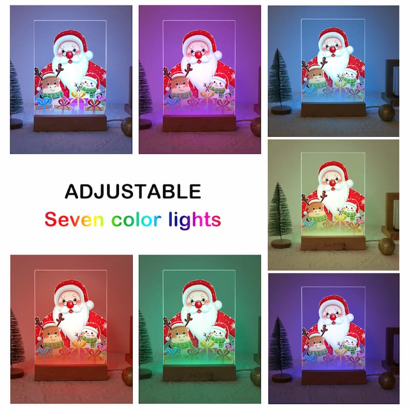 Santa's Happy Helpers Glow LED Acrylic Paint by Numbers