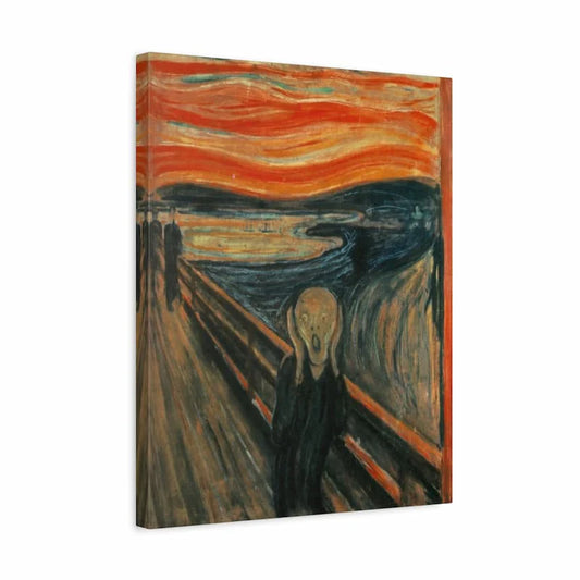 Canvas print of Edvard Munch's 'The Scream' with a white background